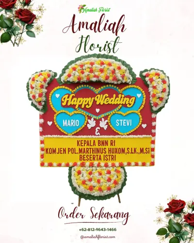 Karangan Papan Bunga Pernikahan di Murung Raya